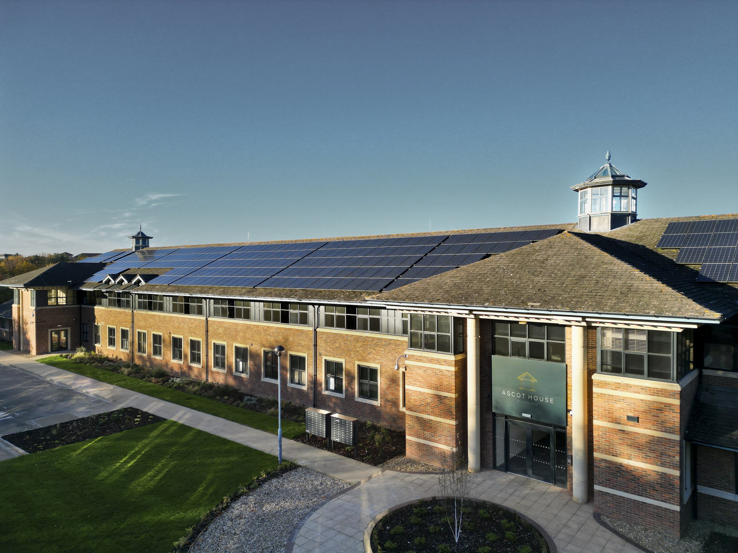 Aerial view of Ascot House